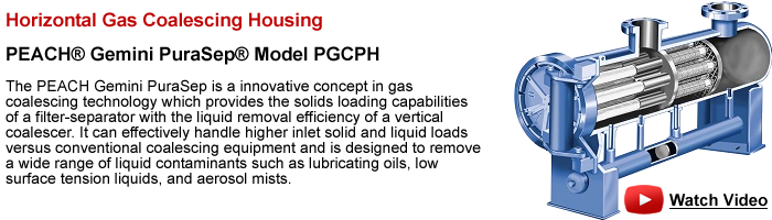 Horizontal Gas Coalescing Housing Horizontal Gas Coalescing Housing